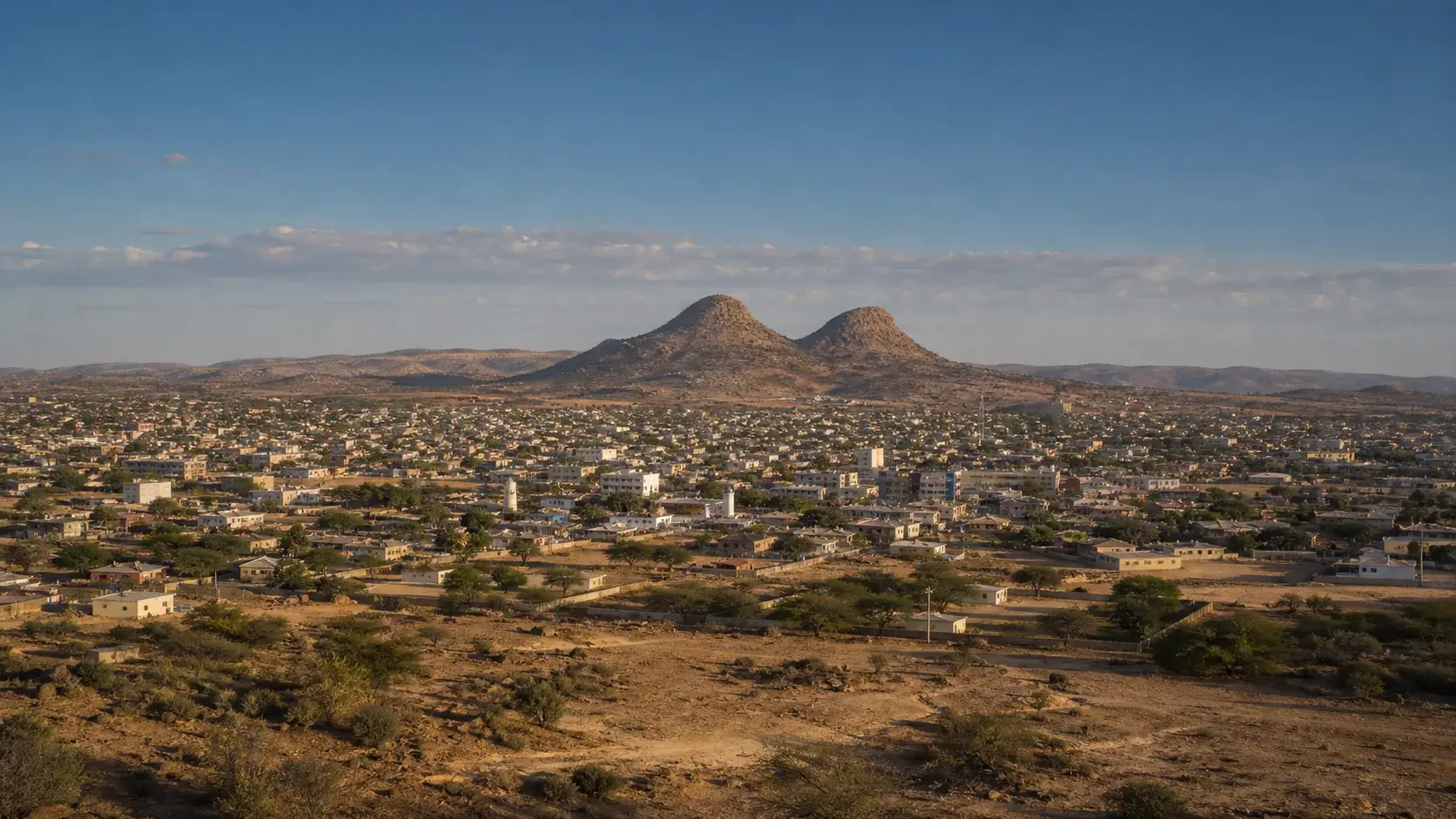 Hargeisa set within Somaliland’s dry highland landscape
